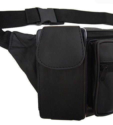 Ag Wallets 2 Cell Pouch Large Fanny Pack Waist Bag Organizer With 18" Extension #TOP1