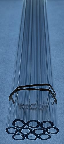 Generic 12mm 2.2mm Borosilicate 3.3 Glass Blowing Tubes - Glass Pipes (750mm Length, 1kg)