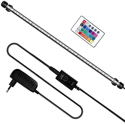 Aquarium LED Beleuchtung, 6,2W Aquarium-Licht RGB, IP67 Wasserdicht, Universal Fit Aquarium Lamp, für Fisch Tank, Pflanzen Aquarium, EU Stecker