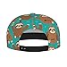 Fashion Baseball Cap Animals Sloth Art Dad Cap for Girls and Boys, Fitted Breathable Baseball Bucket Cap Headwear