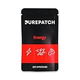 Pure Patch Energy Patch – Plant-Based Vegan Topical Patch – Caffeine – CoQ10 – Amino Acids – Electrolytes – Non-Ingestible – Water-Resistant – Gentle on Skin – Gluten Free – Made in USA – 6 Patches