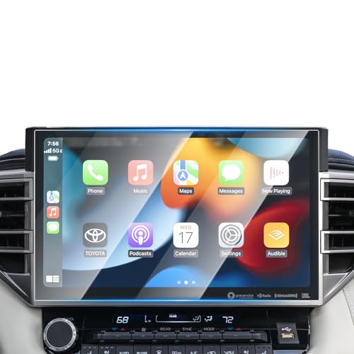 2026 Tundra Screen Protector for 2022-2026 Tundra/Sequoia 3rd Gen Tacoma(2024-2026), 4Runner(2025-2026) 14 inch Touchscreen for 2024 Toyota Tundra Accessories Anti-Scratch Tempered Glass Protective Film