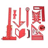 Xiuganpo Messwerkzeug-Set FüR Die Holzbearbeitung Mess- Und Absteckwerkzeug Aus Aluminiumlegierung...