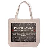 LolaPix Tote bag. Regalos para profesores. Bolso de tela modelo Cindy. Varios diseños. TIZA