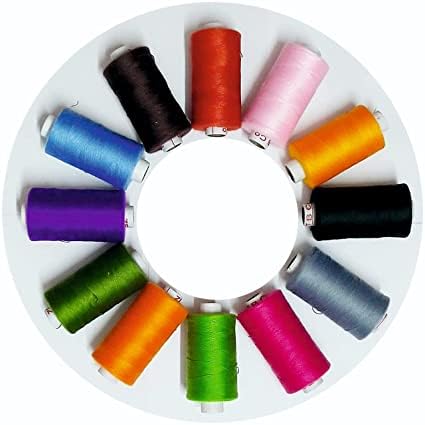 Sewing Thread Basic Color Strong Cotton Threads Fast Premium Shade Spools for Machine and Hand Stitching, Tailoring Each Threads Have 150 Meters (Pack of 10)(Multicolor)-image-19