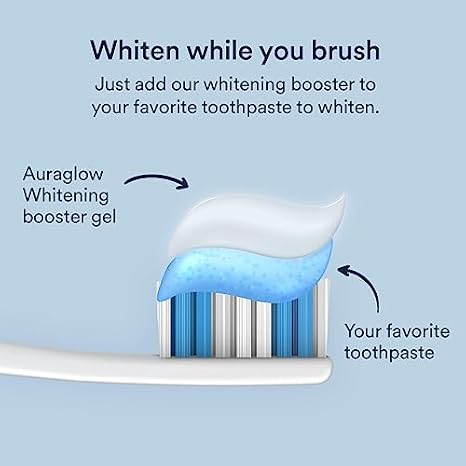 Auraglow Teeth Whitening Kit & Whitening Toothpaste Booster Gel