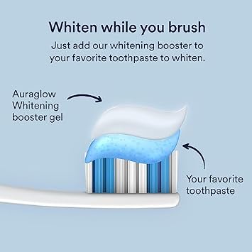 Auraglow Teeth Whitening Kit & Whitening Toothpaste Booster Gel
