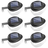JSOT Solar Fence Lights, Bright Utility Security Outdoor Gutter Lights Waterproof, LED Fence Lightin