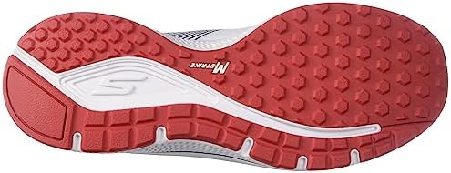 Skechers Men's GOrun Consistent-Athletic Workout Running Walking Shoe Sneaker with Air Cooled Foam, White/Black/Red 2, 7 | Image 3