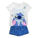 Disney Stitch Pyjama-Set | Kinder-Schlafanzug-Set mit T-Shirt und Shorts | Kompletter Schlafanzug für Kinder | Gemütliche Loungewear für Fans (DE/NL/SE/PL, Alter, 9 Jahre, 10 Jahre, Regular, Stitch)