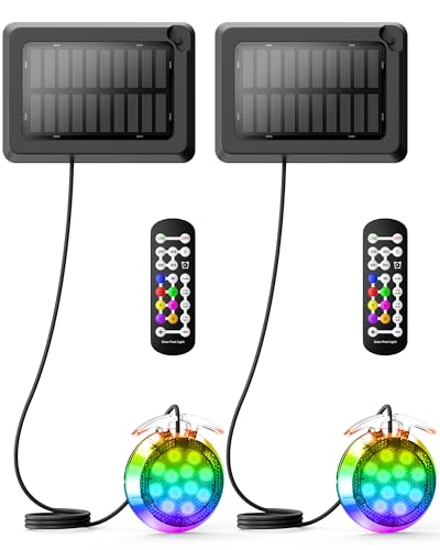 Vovamo Solar Pool Lights 2 Pack Black