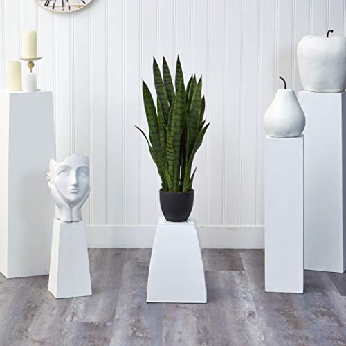 Nearly Natural, Green 4855 35In. Sansevieria With Black Planter #TOP2
