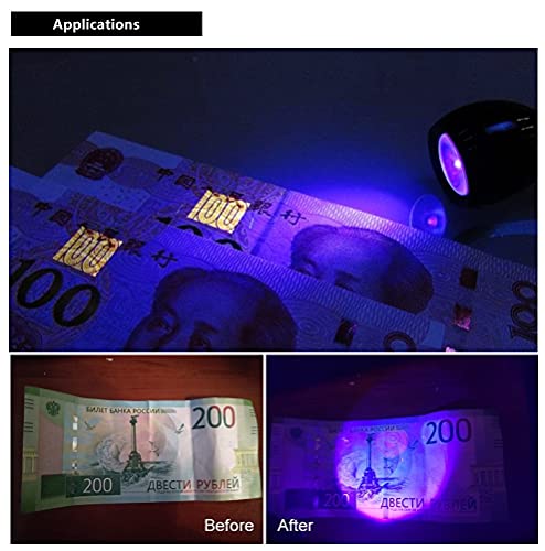 D&eacute;tecteur de tr&eacute;sorerie UV et lampe de bureau clip LED rechargeable - 7