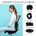 Total Pillow Donut Pillow for Airplane & Travel, Sleeping Neck Pillow, Microbead Comfortable Pillow for Neck, Head, Back, Lumbar & Pelvic Support, Twists to Many Positions - Black