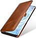 Produktbild StilGut Book Case kompatibel mit Huawei P30 Pro Hülle aus Leder mit Clip-Verschluss, Lederhülle, Klapphülle, Handyhülle - Cognac