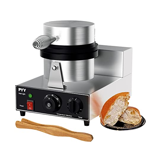 Pyy Commercial Electric Burger Waffle Irons 1300W Non Stick Press Burger Stainless Steel Machine For Home Party Bread Donut Heating Machine #TOP7