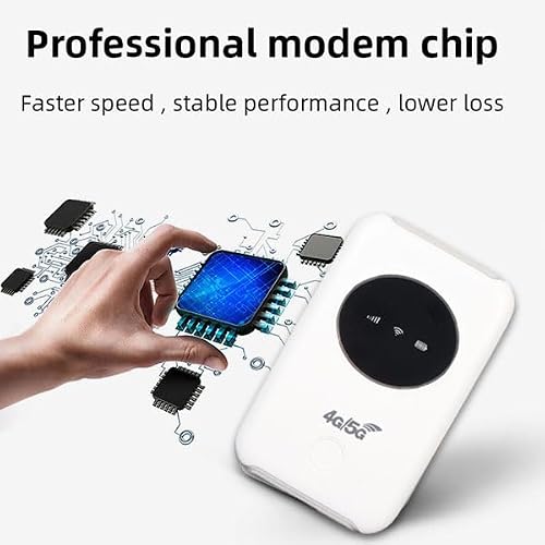 Heayzoki USB Modem, Unlocked 300M High Speed 5G Hotspot SIM Slot, Up to 10 Users, Portable Mobile Router for Party Travel Business Work Outdoor