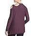 Love Scarlett Women's Plus Size Long Sleeve Pullover Asymmetrical Cold Shoulder & Hem, Purple Haze, 1X