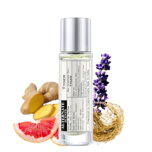 Image of Alternate Scents TYGER Long Lasting 40ml Perfume For Men |Strong& long Lasting with 30% Oil Concentration|Woody Citrus Earthy Perfume | Fragrance From France | Made In India|