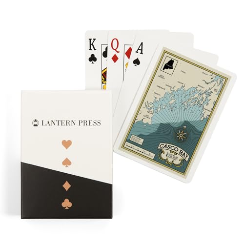 Lantern Press Casco Bay, Maine, Naipes Póker 52 cartas