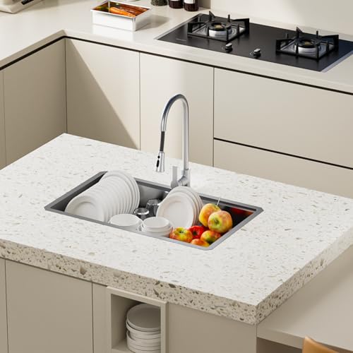 Frogink 32" Undermount 18 Gauge 304 Stainless Steel Single Bowl Workstation Kitchen Sink with Accessary in 32"Lx19"Wx10"D by Frogink - Used condition - Image 2