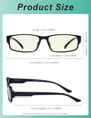 Image of Eyekepper 4-pack Reading Glasses Blue Light Blocking for Women +0.5