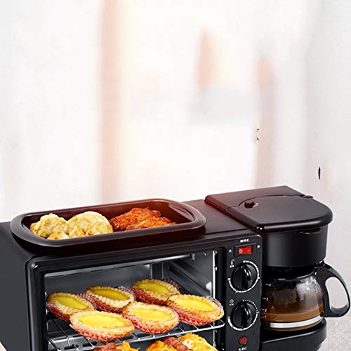 Máquina de pan Eléctrico 3 en 1 desayuno que hace la máquina multifunción goteo Cafetera de Hogares Pizza de pan sartén… - Imagen 4