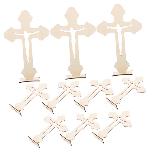 FUNOMOCYA Wood Cross Craft Cross Decoration Rustic Style Perfect for Indoor Decor Photo Prop
