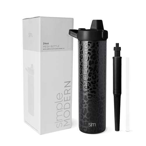 Simple Modern Insulated Filtered Water Bottle | 24oz, Leopard