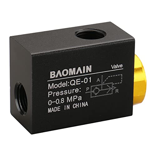 Image of Baomain Pneumatic One Way Quick Exhaust Valve QE-01 1 /8PT Inlet Port