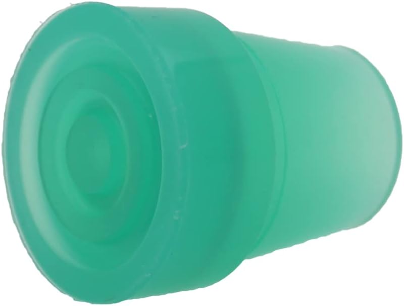 2 Pcs: 3/4" (19mm) Glow in the Dark Rubber Tips Ferrules for Walking Canes - Green - by Lifeswonderful