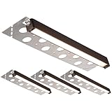 LEONLITE 12 Inch LED Hardscape Lighting, Update Retaining Wall Light, LED Landscape Lighting, 12-24V AC/DC Paver Light Low Voltage, 3W/5W/7W Dimmable Outdoor Step Lights, 2700K Soft White, ETL, 4 Pack