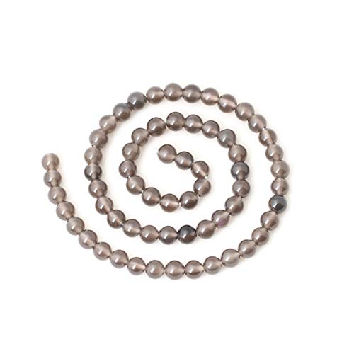 CHEAVIAN 60PCS 6mm Natural Ice Obsidian Gemstone Round Loose Beads Crystal Energy Stone Healing Power for DIY Jewelry Making 1 Strand 15" - Thumbnail 2