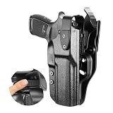 P320 Full Size M17 Duty Holster, Level II Retention w/Hook Guard & Rotating Hood, Fits Sig P320 M17 Fullsize, 2.25 Inch Outside Waistband, Adj. Retention & Ride Height, Right Hand