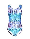 Arshiner Mädchen Badeanzug Kinder Meerjungfrau Sport Rückenfrei Bademode Elastische Hawaii Schwimmanzug Mode One Piece Swimsuit Einteiliger Badebekleidung für Mädchen 160/10-11 Jahre