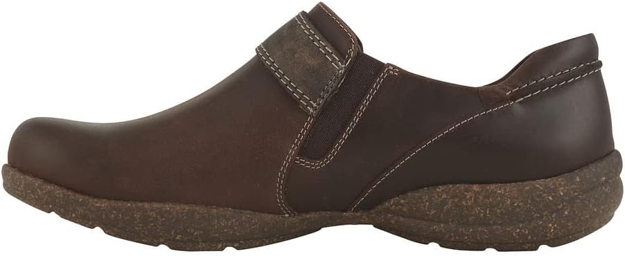 Clarks Women's Roseville Dot Loafer, Dark Brown Combi, 8.5 Narrow