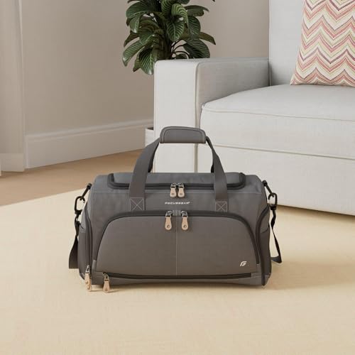 Ultimate Gym Bag 2.0: The Durable Crowdsource Designed Duffel Bag with 10 Optimal Compartments Including Water Resistant Pouch (Charcoal, Medium (20")) (Charcoal) by FocusGear - Image 2
