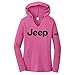 Jeep Ladies Lightweight Triblend Hooded T-shirt - Lotus Pink (Lotus Pink, XL)