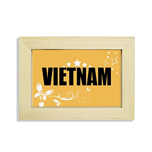 Vietnam Photo de Fleurs en Bois Peint - Solution Murs Vides Cadre Rigide Durable