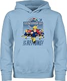 Pullover Kinder Hoodie Jungen Mädchen - Feuerwehrmann Sam Jungen - Auf zur Rettung - 98 (1/2 Jahre) - Hellblau - mädchen Pullover 98 - JH001K JH001J Just Hoods Kids Hoodie