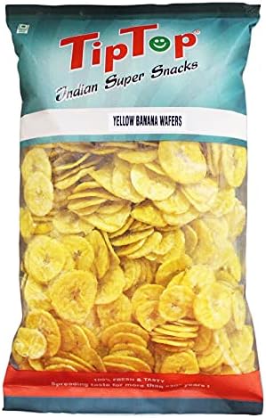 Tip Top Foods Banana Chips 1kg Chips Fresh Crispy Banana Wafers Chips | Classic Salted Flavour Indian Snack Ready to eat Snack (1Kg)