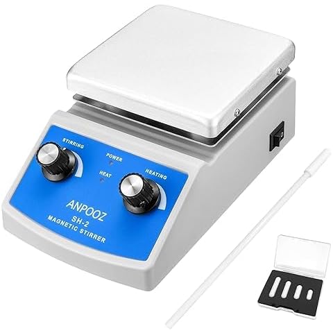 ANPOOZ Magnetic Stirrer Hot Plate with Stir Bar Retriever Cover