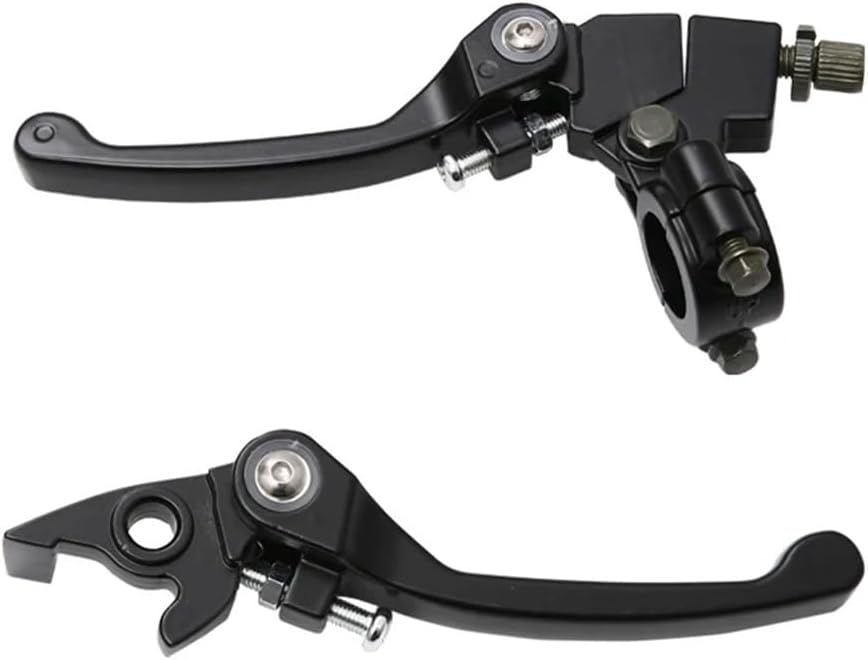 Aluminum Clutch Lever Handle Left Side Compatible With 22mm 7/8 Inch Pit Bike ATV Motorcycle(BLACK)