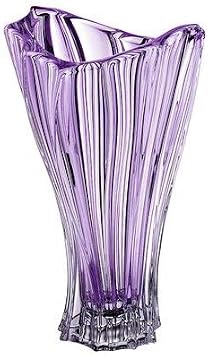 Vase 12" Crystal Glass,Bohemia Crystal,Flower Vase,Home Decor, Centerpiece Amethyst Bud vase, Czech Bohemia Glass, Wedding Gift