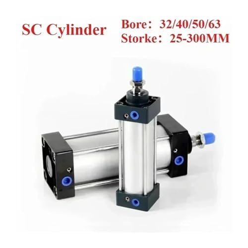 Cilindros neumáticos de aire SC de doble efecto con carrera de 125 mm 3