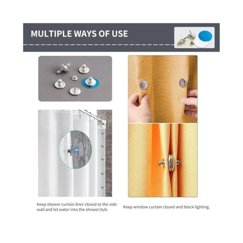 Cortina de metal para ducha y ventanas, imanes desmontables para fijar textiles en casa 7