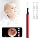 Ear Wax Removal, LANDWIND Wireless Otoscope Earwax Remover Tool, Ear Camera, 3.9mm Visual Ear Pen, 1080P HD WiFi, 6 LED, Portable Ear Pick Cleaning Kit for Android, iOS, Mac, PC(Red)