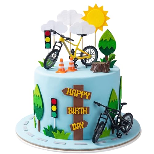Cake Toppers Bike Cake Decorations For Bicycle Themed Birthd