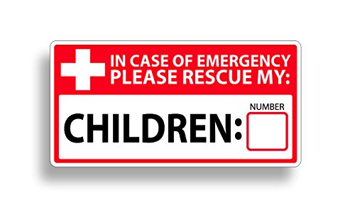 First 1st Responder Emergency Child Children Rescue Safety Window Safe Sticker - Thumbnail 2