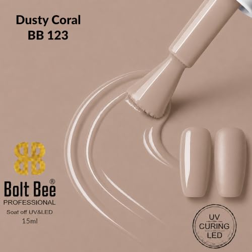 Image of BOLT BEE 15ML Gel Nail Polish 1Pc Clear Pink Glitter Nail Polish Soak Off UV LED Nail Gel Polish Nail Art Starter Manicure Salon DIY at Home, 0.5 OZ (1) (123)